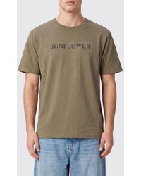 sunflower - Contrast Logo Cotton Crewneck T-Shirt - Lyst