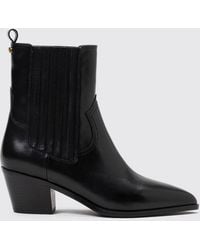 Twinset - Smooth Leather Chelsea Boots With Elasticated Ankles And A Low Heel - Lyst