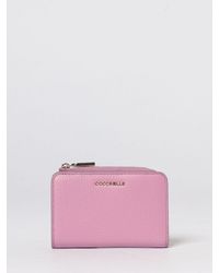 Coccinelle - Metallic Soft Grained Leather Wallet - Lyst