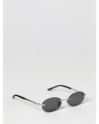 Gucci - Oval Metal Sunglasses With Gg Monogram Detail - Lyst