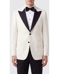 Valentino Garavani - Cotton And Silk Blazer With Two-Colour Abstract Pattern - Lyst