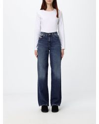 DIESEL - D-Akemi High-Waist Wide-Leg Stretch Denim Jeans - Lyst