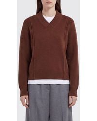 Marni - Jersey De Lana Virgen Y Cachemir Con Cuello De Pico Y Corte Relajado - Lyst