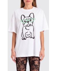 Twinset - Cotton T-Shirt With Dog Print - Lyst
