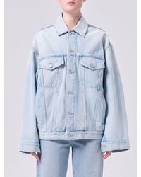 Agolde - Relaxed Fit Cropped Denim Jacket - Lyst