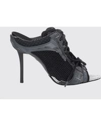 Balenciaga - Stapler Mesh Mules With Mid Stiletto Heel - Lyst