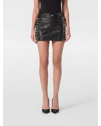 Philipp Plein - High-Waisted Slim-Fit Lambskin Leather Pencil Miniskirt - Lyst
