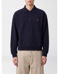 DUNST - Long-Sleeved Cotton-Blend Polo With Embroidered Logo - Lyst