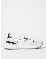 Pinko - Gem Sneakers In Leather And Mesh - Lyst
