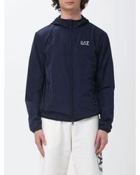 EA7 - Technical Fabric Hooded Jacket - Lyst