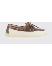 COPENHAGEN - Bicolour Leather And Canvas Boat Shoes - Lyst
