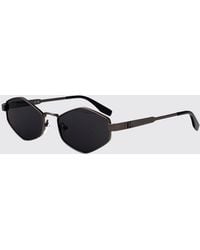 KARL LAGERFELD - Irregular Shape Metal Sunglasses With Embossed Logo - Lyst