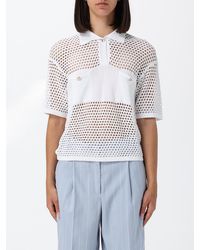 Twinset - Mesh Viscose Polo Shirt - Lyst