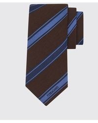 Ferragamo - Classic Silk Tie With A Two-Tone Stripe Jacquard - Lyst