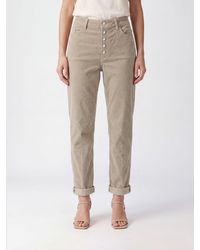 Dondup - Koons Straight Cropped Velvet Jeans - Lyst