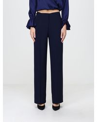 Hanita - Wide-Leg Tailored Crêpe Trousers With Mid-Rise Waist - Lyst