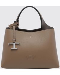 Tod's - Grained Leather Handbag With Removable Strap And Charm - Lyst