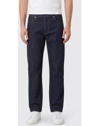 Stone Island - Cotton Denim Straight Jeans - Lyst