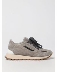 Brunello Cucinelli - Sneakers In Suede With Monili - Lyst