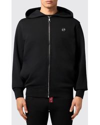 Philipp Plein - Cotton Zip Up Hoodie - Lyst