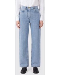 Thom Browne - High-Waisted Five-Pocket Straight Jeans - Lyst