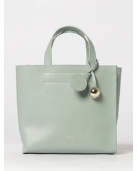 Furla - Divide Small Leather Tote Bag By With Double Handle And Charm - Lyst