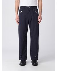 WOOYOUNGMI - Wide-Leg Cotton-Blend Trousers With Belt Loops And A D-Ring - Lyst