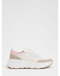 Twinset - Embroidered Leather And Twill Low-Top Sneakers With Suede Details - Lyst
