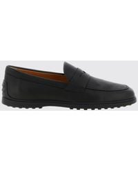 Tod's - Grained Leather Penny Loafers With Rubber Pebble Sole - Lyst