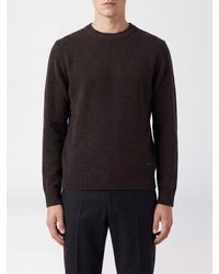 Brooksfield - Herren-Pullover Mit Rundhalsausschnitt Aus Reiner Wolle Mit Rippbündchen - Lyst