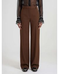 Ermanno Scervino - Mid-Rise Straight-Leg Crêpe Trousers - Lyst