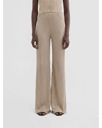 MACCAPANI - Bouncy Palazzo Cotton Trousers - Lyst