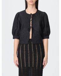 Twinset - Embroidered Linen Top - Lyst
