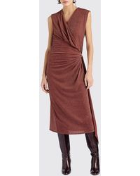 Momoní - Momon&Igrave Roca V-Neck Sleeveless Midi Wrap Dress - Lyst