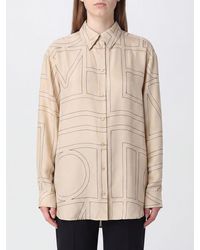 TOTEME - Relaxed-Fit-Hemd Aus Baumwolle Mit Kontrast-Monogramm Und Überschnittenen Schultern - Lyst