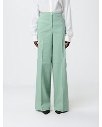 Pinko - Linen Blend Palazzo Trousers - Lyst