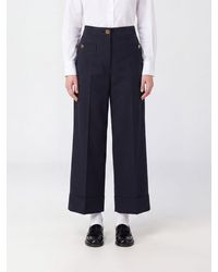 Thom Browne - High-Waisted Wide-Leg Cropped Trousers - Lyst