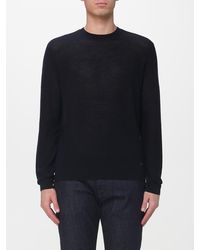 Emporio Armani - Wool And Silk Blend Crew Neck Pullover - Lyst