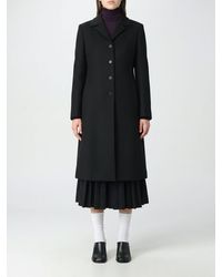 Jil Sander - Single-Breasted Long Virgin Wool Coat With Lapel Collar - Lyst