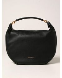 Coccinelle Maelody Bag In Grained Leather - Black