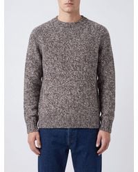 Ballantyne - Abstract-Pattern Wool And Alpaca-Blend Crewneck Jumper - Lyst