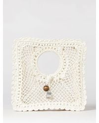 Jacquemus - Le Petit Carre Spiaggia Crochet Raffia Bag - Lyst