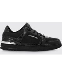 Philipp Plein - Suede And Crocodile Print Leather Sneakers - Lyst