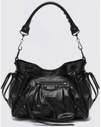 Balenciaga - Le City Studded Arena Lambskin Shoulder Bag - Lyst