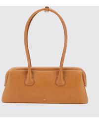 OSOI - Boat Smooth Leather Shoulder Bag With Double Handle And Lettering Logo - Lyst