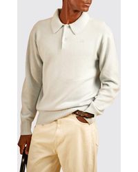 La Martina - Wool And Cashmere Knit Polo With Long Sleeves And Slogan Print - Lyst