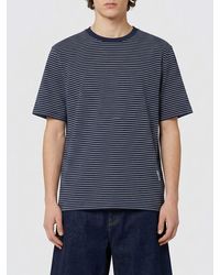 Ami Paris - Striped Cotton T-Shirt - Lyst