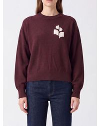 Isabel Marant - Contrast Logo Cotton And Wool Crewneck Jumper - Lyst