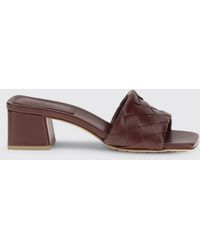 Bottega Veneta - Parco Woven Leather Mules - Lyst