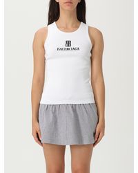 Balenciaga - Logo Motif Tank Top - Lyst